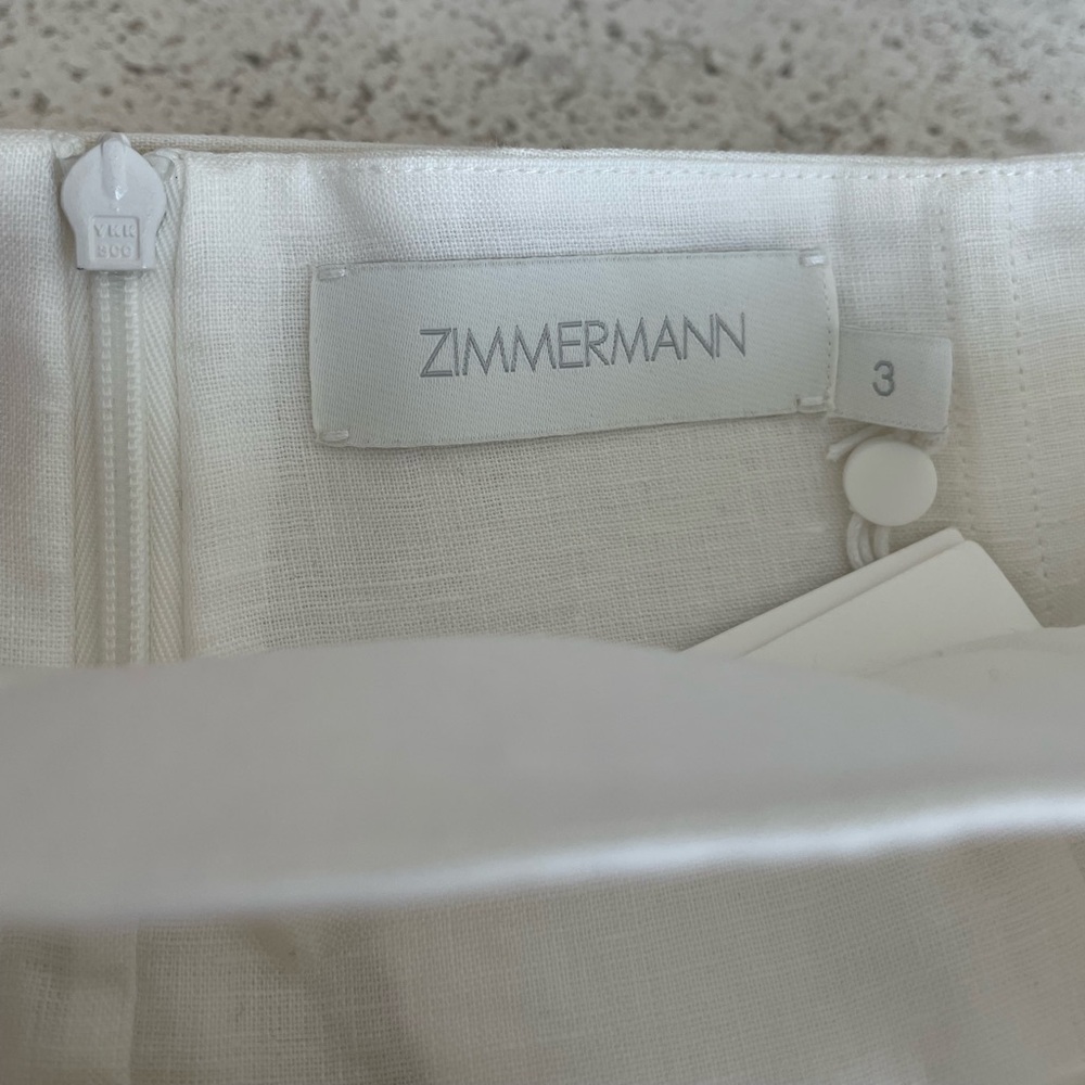 ZIMMERMANN 🍦🌴 PEGGY Shorts. White embroidered shorts. US 10. NEW with tag. - Picture 3 of 10
